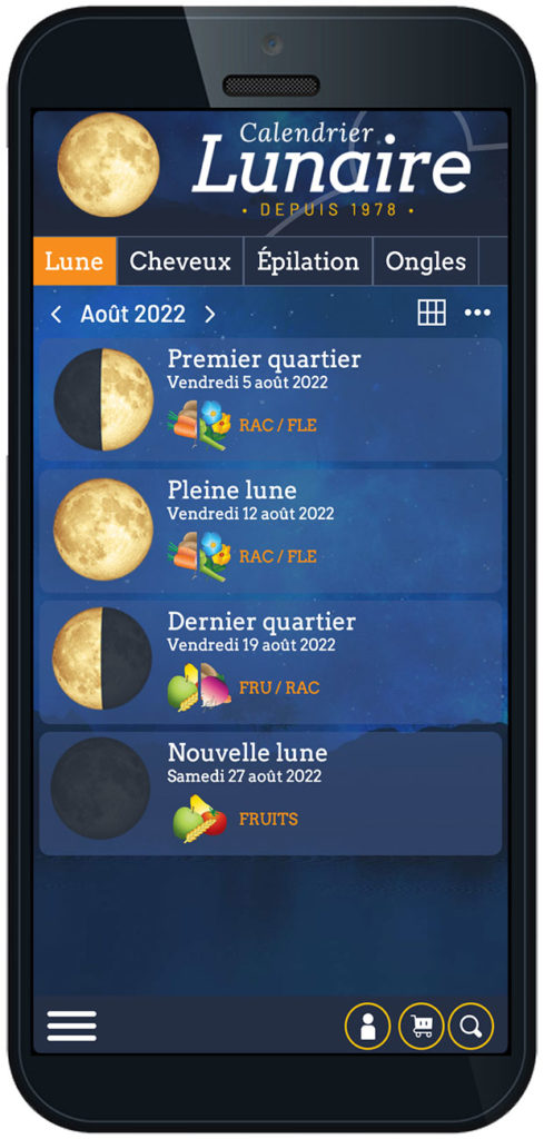 Calendrier Lunaire 2023 + Web Appli beauté/1 an - Calendrier Lunaire