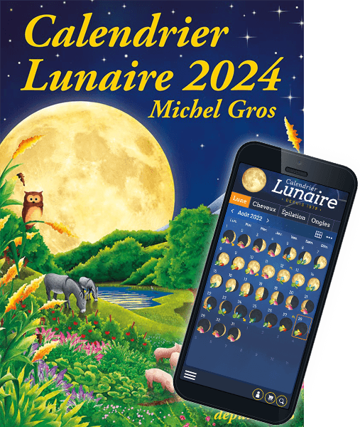 Calendrier Lunaire 2024 + Web Appli beauté/1 an - Calendrier Lunaire %