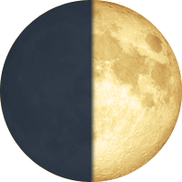 50,70 du disque illuminé Lune
